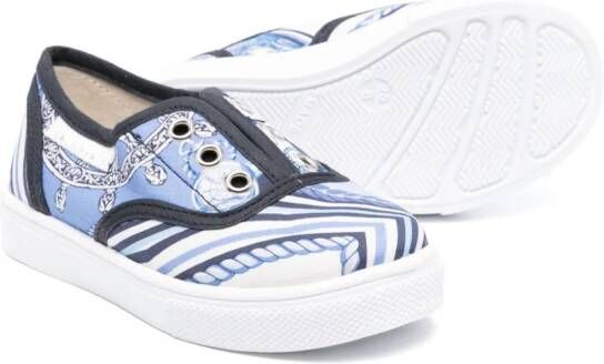 Monnalisa graphic-print flat sneakers Blue