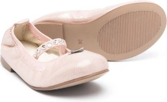 Monnalisa heart-charm ballerinas shoes Pink