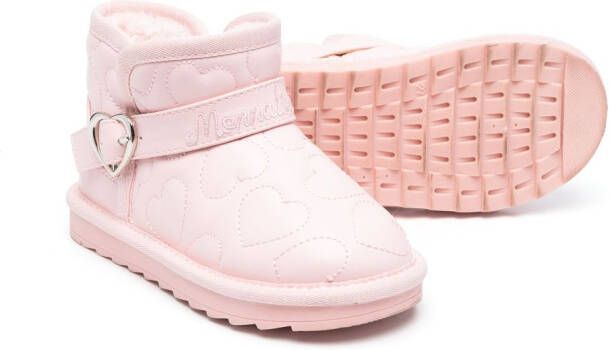 Monnalisa heart-motif ankle boots Pink