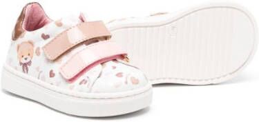 Monnalisa heart-print touch-strap sneakers Pink