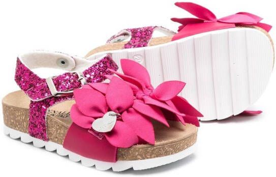 Monnalisa knot-detail 30mm sandals Pink