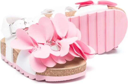 Monnalisa knot-detailing glitter sandals Pink
