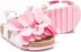 Monnalisa knot-detailing glitter sandals Pink - Thumbnail 2