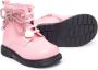 Monnalisa lace-up leather ankle boots Pink - Thumbnail 2