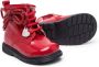 Monnalisa lace-up leather ankle boots Red - Thumbnail 1