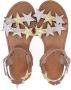 Monnalisa leather star patch sandals Gold - Thumbnail 3