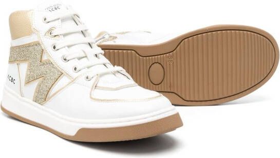 Monnalisa logo-patch high-top sneakers White