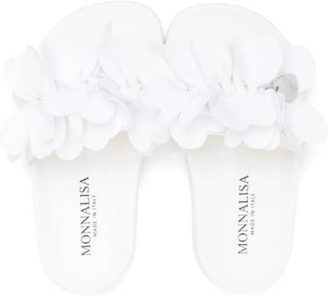 Monnalisa logo-plaque open-toe slides White