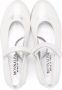 Monnalisa logo-print leather ballerina shoes White - Thumbnail 3