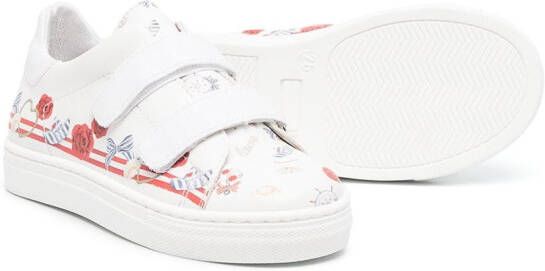 Monnalisa mix-print touch-strap sneakers White