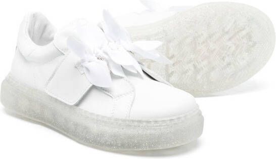 Monnalisa petal-detail low-top sneakers White