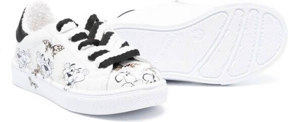 Monnalisa Pink Panther zip-up sneakers White