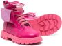 Monnalisa pocket-detail lace-up boots Pink - Thumbnail 2