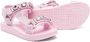 Monnalisa rhinestone touch-strap sandals Pink - Thumbnail 2