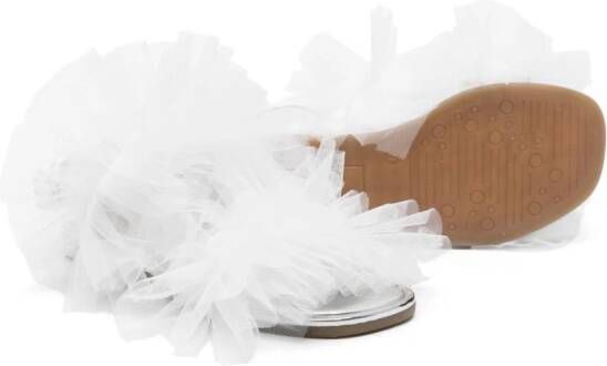 Monnalisa ruffle-detailed sandals White
