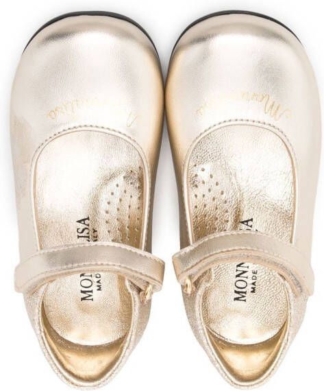 Monnalisa slip-on ballerina shoes Gold