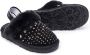 Monnalisa stud-embellished slingback slippers Black - Thumbnail 2