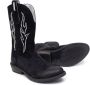 Monnalisa stud-embellished suede cowboy boots Black - Thumbnail 2