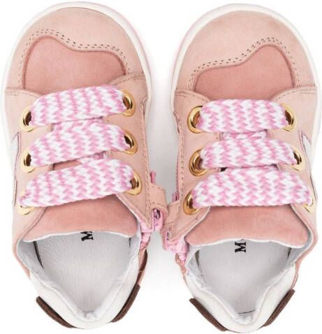 Monnalisa Teddy Bear patch low-top sneakers Pink