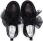 Monnalisa tulle-bow leather loafers Black - Thumbnail 3