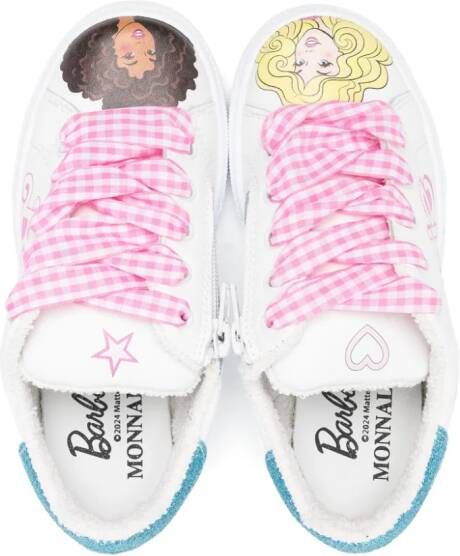 Monnalisa x Barbie Bicast leather sneakers White