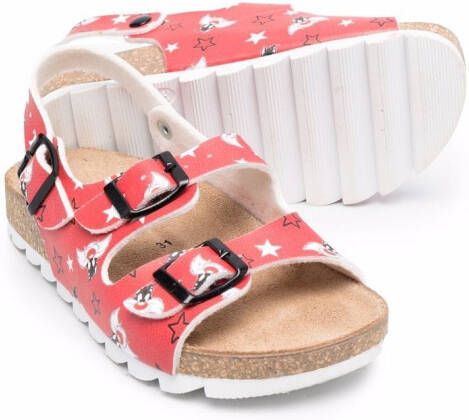 Monnalisa x Looney Tunes Sylvester double-buckle sandals Red