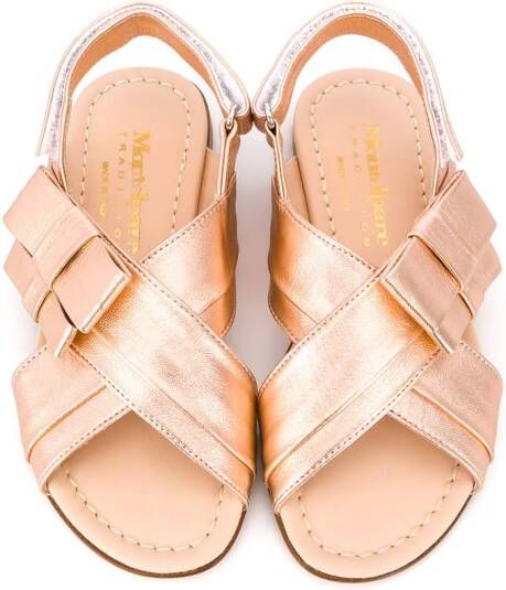 MONTELPARE TRADITION crossover straps sandals Pink