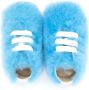 MONTELPARE TRADITION faux-fur lace-up sneakers Blue - Thumbnail 3