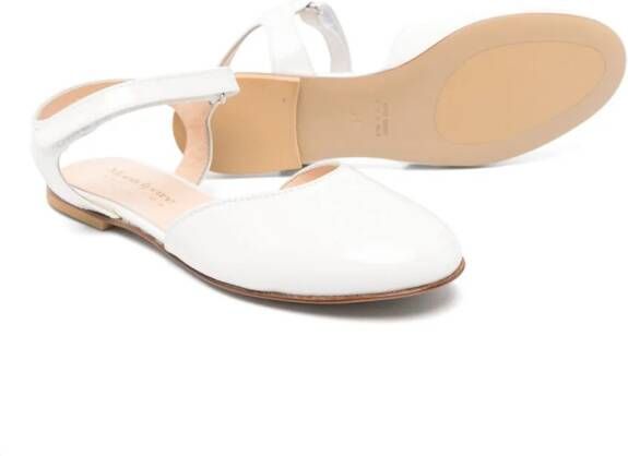 MONTELPARE TRADITION patent leather sandals White