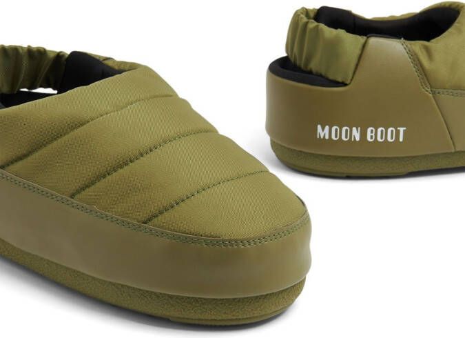 Moon Boot Evolution padded flat sandals Green
