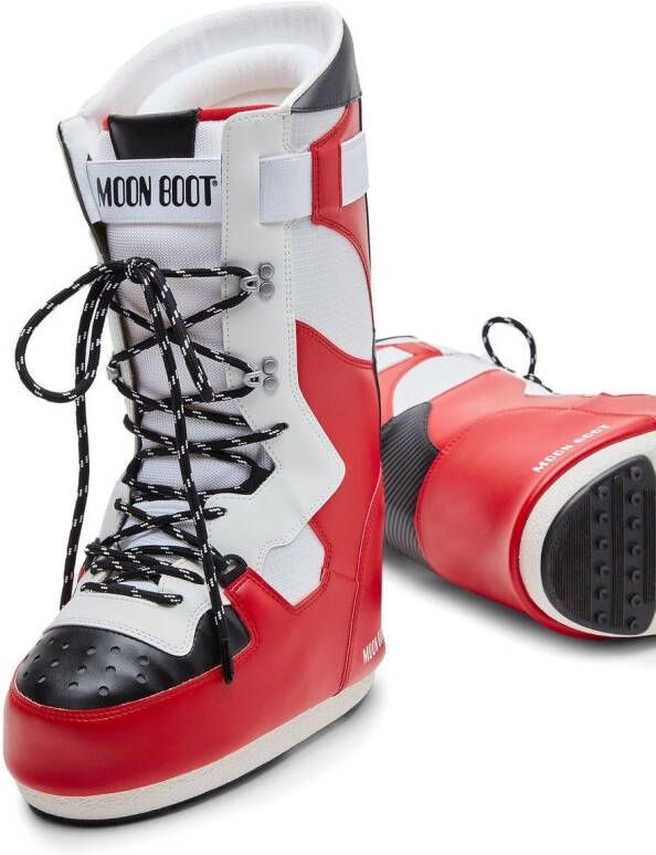 Moon Boot high padded sneaker boots Red