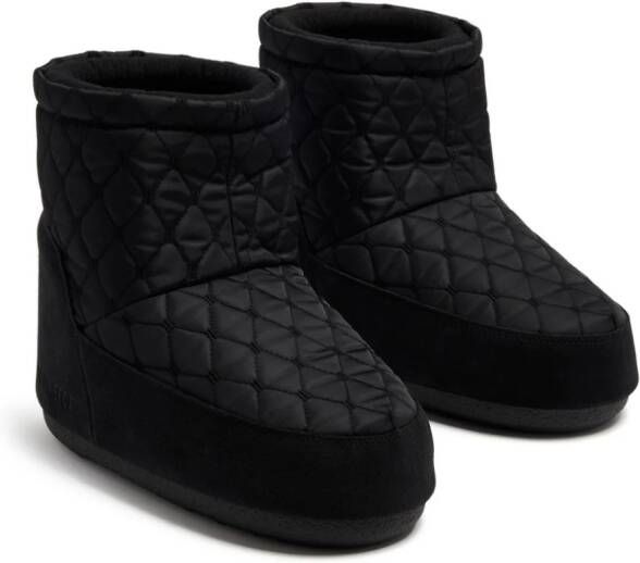 Moon Boot Icon diamond-quilted snow boots Black
