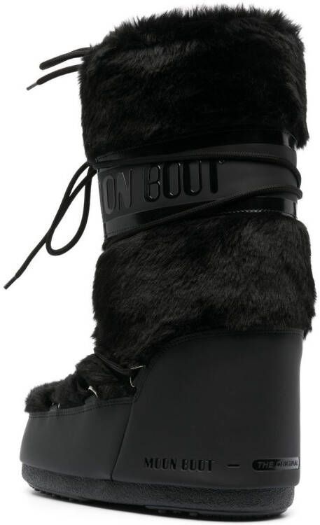Moon Boot Icon faux-fur snow boots Black