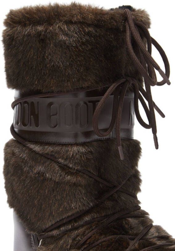 Moon Boot Icon faux-fur snow boots Brown