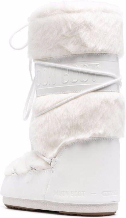 Moon Boot Icon faux-fur snow boots White