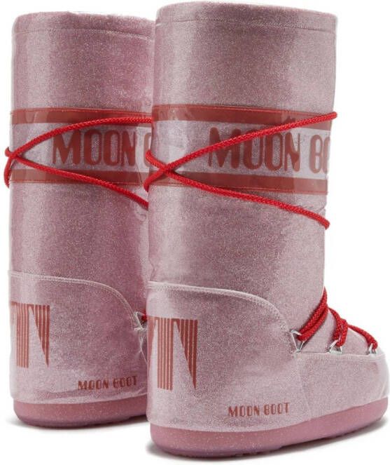 Moon Boot Icon Glitter snow boots Pink