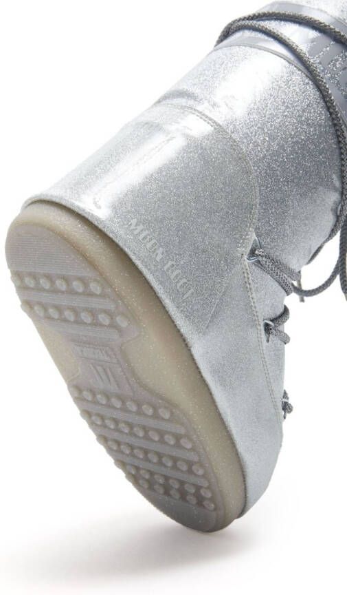 Moon Boot Icon Glitter snow boots Silver