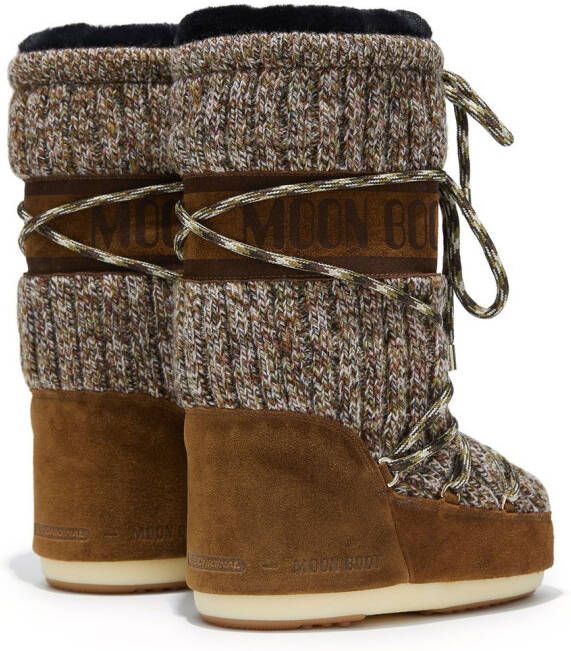 Moon Boot Icon knitted snow boots Brown