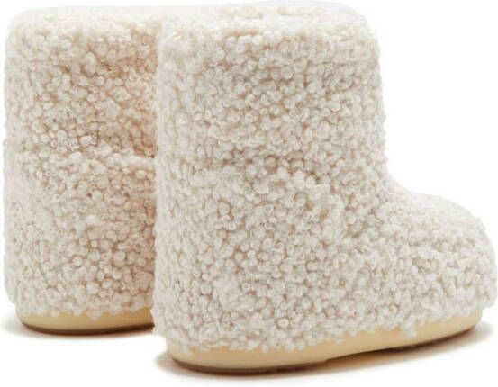 Moon Boot Icon Low faux-shearling boots Neutrals