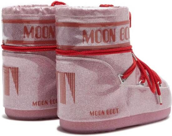 Moon Boot Icon Low Glitter boots Pink
