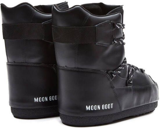 Moon Boot MOONBOOT SNEAKER MID CALF PADDED SNOW BOOT POLYESTER RUBBER Black
