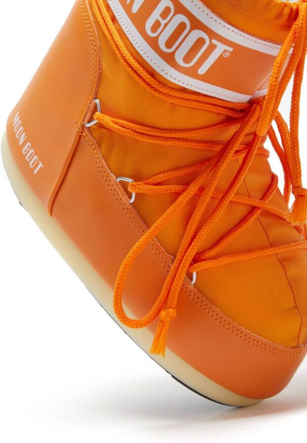 Moon Boot MOONBOOT ICON LOW PADDED SNOW ANKLE BOOT NYLON RUBBER Orange