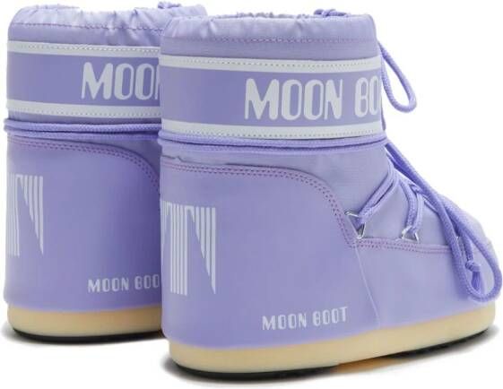 Moon Boot MOONBOOT ICON LOW PADDED SNOW ANKLE BOOT NYLON RUBBER Purple