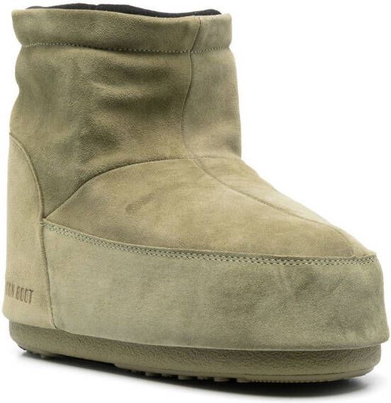 Moon Boot Icon Low suede snow boots Green
