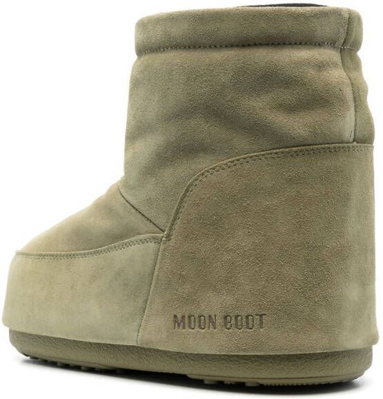 Moon Boot Icon Low suede snow boots Green