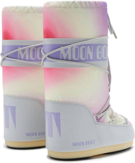 Moon Boot Icon tie-dye padded boots Grey
