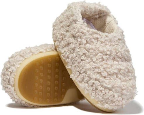 Moon Boot Kids faux-fur flat slippers White
