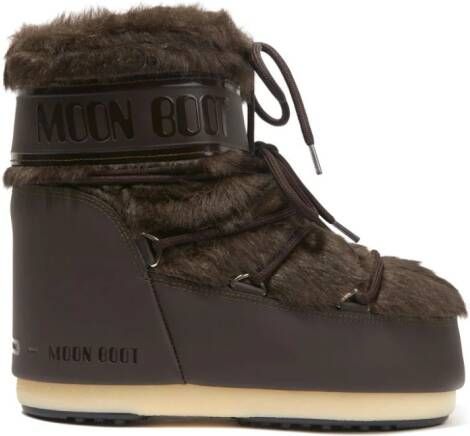 Moon Boot Kids faux-fur water-repellent boots Brown