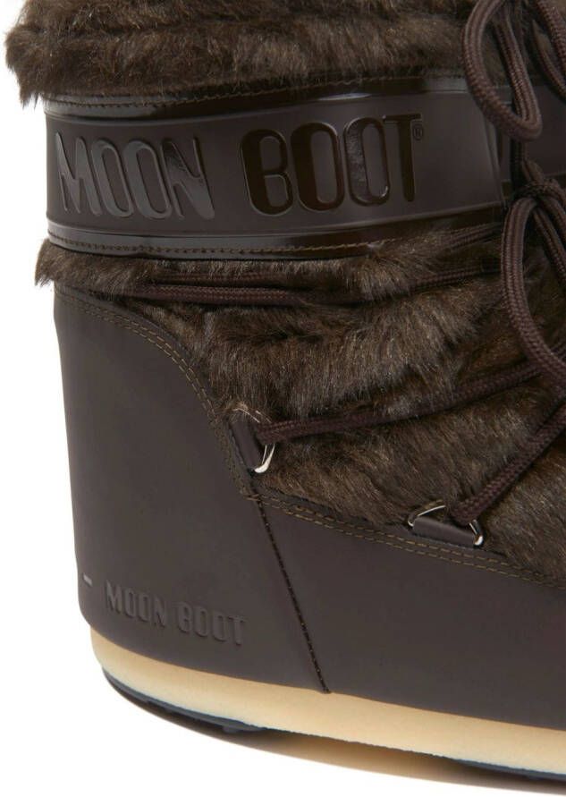 Moon Boot Kids faux-fur water-repellent boots Brown