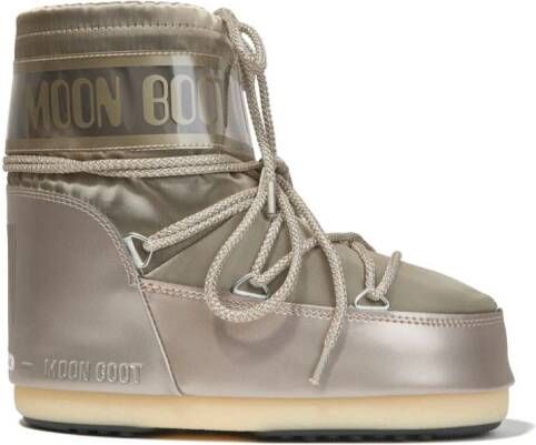 Moon Boot Kids Icon Glance satin snow boots Gold